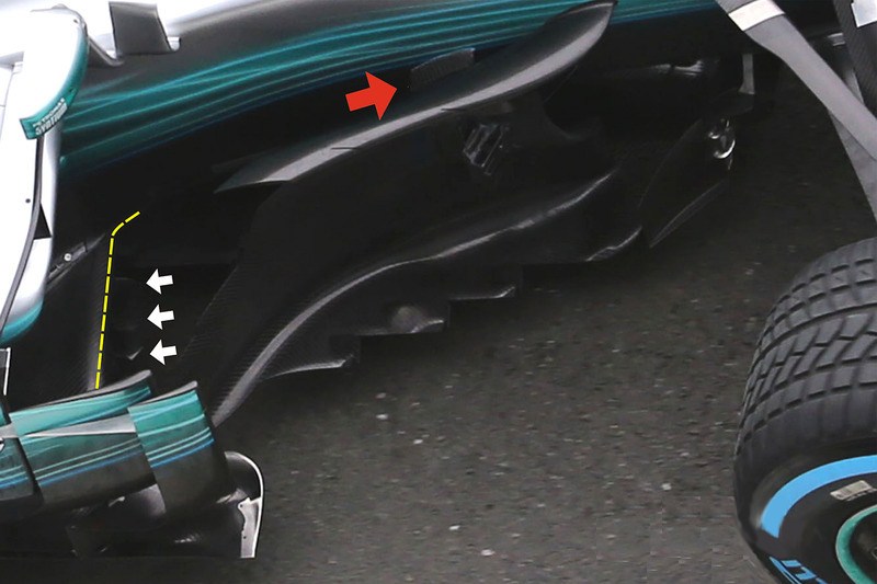 Mercedes W08 Bargeboard's Leading PL