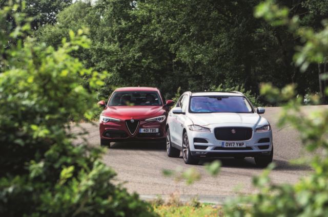 جگوار F-Pace و آلفارومئو استلویو