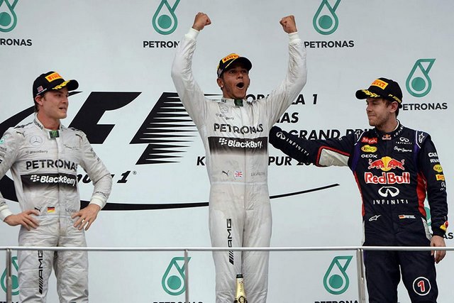 2014 Malaysian gp podium