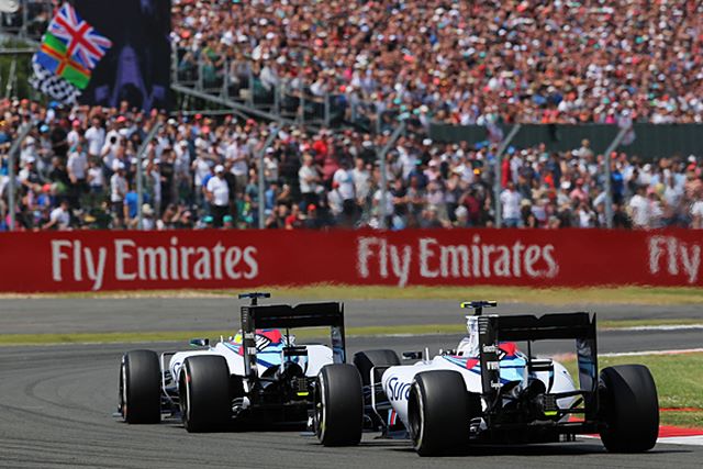 Felipe Massa and Valtteri Bottas, Williams, British GP 2015, Silverstone