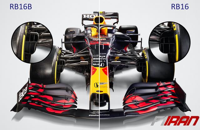 مقایسه RB16 و RB16B از ناحیه روبرو